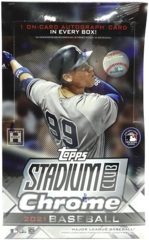 2021 Topps Stadium Club CHROME MLB Baseball Hobby Box